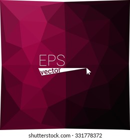 multicolor dark pink geometric rumpled triangular low poly style gradient illustration graphic background. Vector polygonal design for your business.