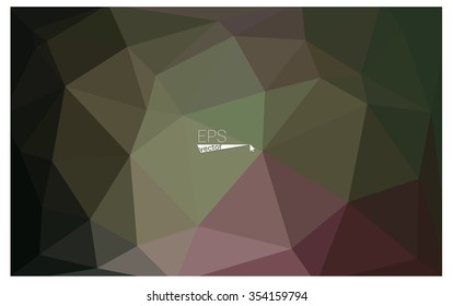 Multicolor dark pink, green geometric rumpled triangular low poly origami style gradient illustration graphic background. Vector polygonal design for your business.