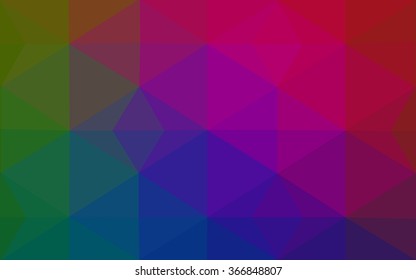 Multicolor dark pink, green polygonal illustration, which consist of triangles. Geometric background in Origami style with gradient. Triangular design for your business.