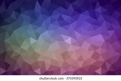 Multicolor dark pink, green polygonal illustration, which consist of triangles. Geometric background in Origami style with gradient. Triangular design for your business.