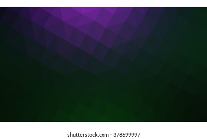 Multicolor dark pink, green polygonal illustration, which consist of triangles. Geometric background in Origami style with gradient. Triangular design for your business.