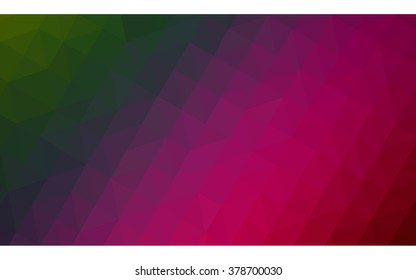 Multicolor dark pink, green polygonal illustration, which consist of triangles. Geometric background in Origami style with gradient. Triangular design for your business.