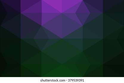 Multicolor dark pink, green polygonal illustration, which consist of triangles. Geometric background in Origami style with gradient. Triangular design for your business.