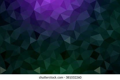 Multicolor dark pink, green polygonal illustration, which consist of triangles. Geometric background in Origami style with gradient. Triangular design for your business.