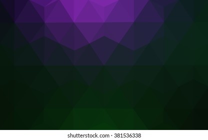 Multicolor dark pink, green polygonal illustration, which consist of triangles. Geometric background in Origami style with gradient. Triangular design for your business.