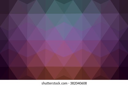 Multicolor dark pink, green polygonal illustration, which consist of triangles. Geometric background in Origami style with gradient. Triangular design for your business.