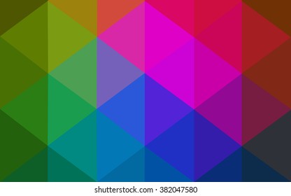 Multicolor dark pink, green polygonal illustration, which consist of triangles. Geometric background in Origami style with gradient. Triangular design for your business.