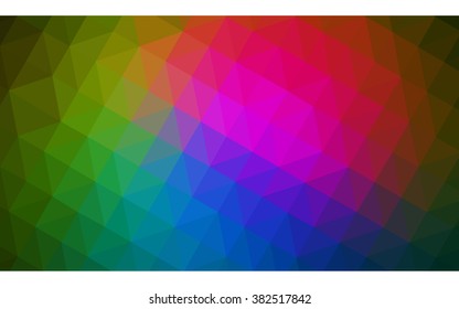 Multicolor dark pink, green polygonal illustration, which consist of triangles. Geometric background in Origami style with gradient. Triangular design for your business.