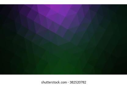 Multicolor dark pink, green polygonal illustration, which consist of triangles. Geometric background in Origami style with gradient. Triangular design for your business.