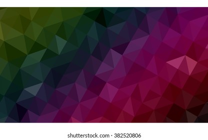 Multicolor dark pink, green polygonal illustration, which consist of triangles. Geometric background in Origami style with gradient. Triangular design for your business.