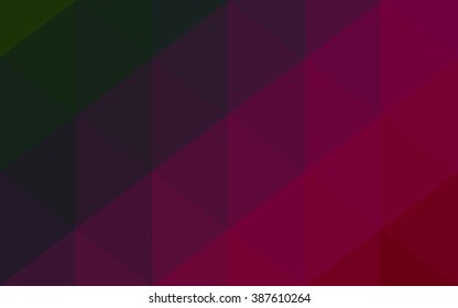 Multicolor dark pink, green polygonal illustration, which consist of triangles. Geometric background in Origami style with gradient. Triangular design for your business.