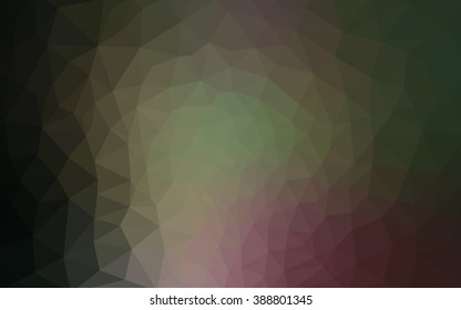 Multicolor dark pink, green polygonal illustration, which consist of triangles. Geometric background in Origami style with gradient. Triangular design for your business.