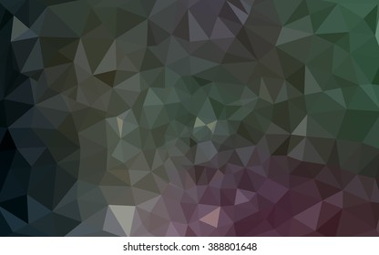 Multicolor dark pink, green polygonal illustration, which consist of triangles. Geometric background in Origami style with gradient. Triangular design for your business.