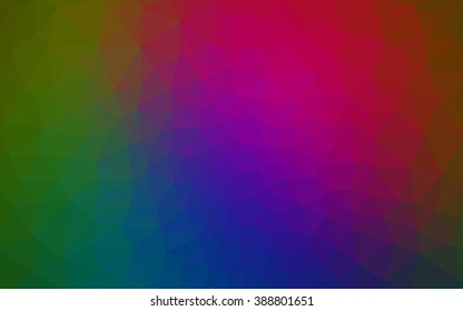 Multicolor dark pink, green polygonal illustration, which consist of triangles. Geometric background in Origami style with gradient. Triangular design for your business.