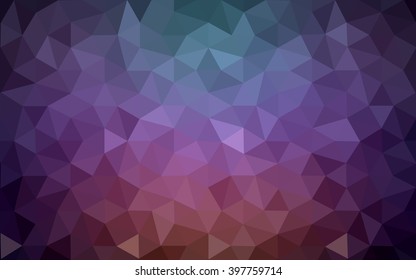 Multicolor dark pink, green polygonal illustration, which consist of triangles. Geometric background in Origami style with gradient. Triangular design for your business.