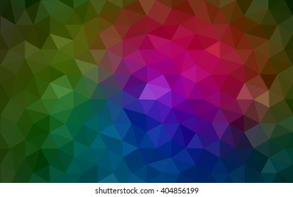 Multicolor dark pink, green polygonal illustration, which consist of triangles. Geometric background in Origami style with gradient. Triangular design for your business.