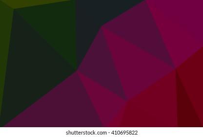 Multicolor dark pink, green polygonal illustration, which consist of triangles. Geometric background in Origami style with gradient. Triangular design for your business.