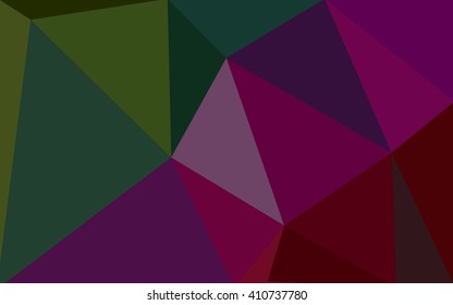 Multicolor dark pink, green polygonal illustration, which consist of triangles. Geometric background in Origami style with gradient. Triangular design for your business.