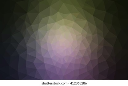 Multicolor dark pink, green polygonal illustration, which consist of triangles. Geometric background in Origami style with gradient. Triangular design for your business.