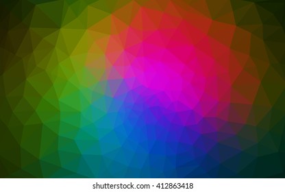 Multicolor dark pink, green polygonal illustration, which consist of triangles. Geometric background in Origami style with gradient. Triangular design for your business.