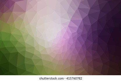 Multicolor dark pink, green polygonal illustration, which consist of triangles. Geometric background in Origami style with gradient. Triangular design for your business.