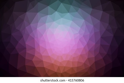 Multicolor dark pink, green polygonal illustration, which consist of triangles. Geometric background in Origami style with gradient. Triangular design for your business.