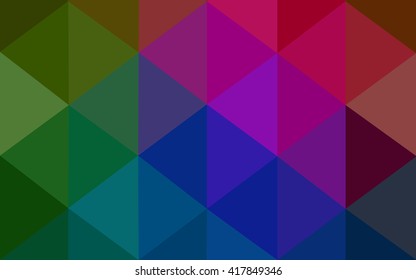 Multicolor dark pink, green polygonal illustration, which consist of triangles. Geometric background in Origami style with gradient. Triangular design for your business.