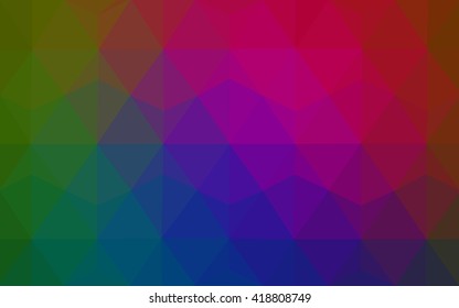 Multicolor dark pink, green polygonal illustration, which consist of triangles. Geometric background in Origami style with gradient. Triangular design for your business.