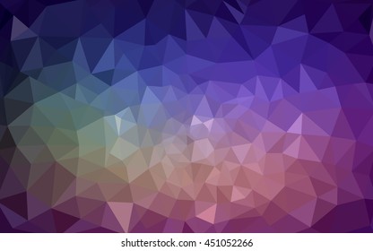 Multicolor dark pink, green polygonal illustration, which consist of triangles. Geometric background in Origami style with gradient. Triangular design for your business.