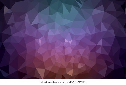 Multicolor dark pink, green polygonal illustration, which consist of triangles. Geometric background in Origami style with gradient. Triangular design for your business.
