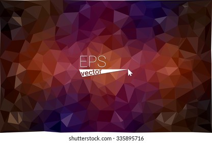 Multicolor dark pink, red, orange  geometric rumpled triangular low poly style gradient illustration graphic background. Vector polygonal design for your business.