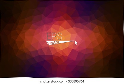 Multicolor dark pink, red, orange  geometric rumpled triangular low poly style gradient illustration graphic background. Vector polygonal design for your business.