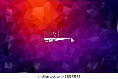 Multicolor dark pink, red, orange  geometric rumpled triangular low poly style gradient illustration graphic background. Vector polygonal design for your business.