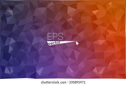 Multicolor dark pink, red, orange  geometric rumpled triangular low poly style gradient illustration graphic background. Vector polygonal design for your business.