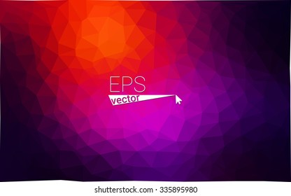 Multicolor dark pink, red, orange  geometric rumpled triangular low poly style gradient illustration graphic background. Vector polygonal design for your business.