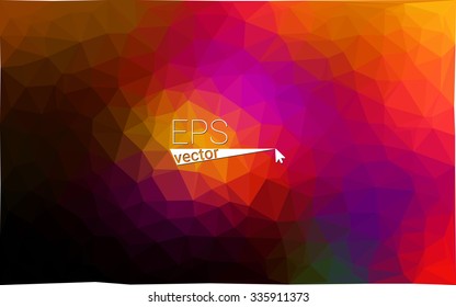 Multicolor dark pink, red, orange  geometric rumpled triangular low poly style gradient illustration graphic background. Vector polygonal design for your business.