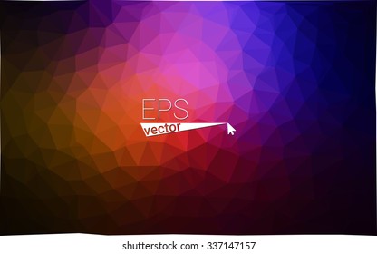 Multicolor dark pink, red, orange geometric rumpled triangular low poly origami style gradient illustration graphic background. Vector polygonal design for your business.