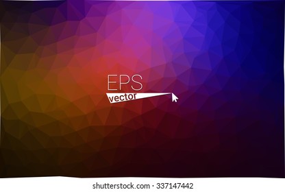 Multicolor dark pink, red, orange geometric rumpled triangular low poly origami style gradient illustration graphic background. Vector polygonal design for your business.