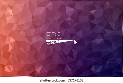 Multicolor dark pink, red, orange geometric rumpled triangular low poly origami style gradient illustration graphic background. Vector polygonal design for your business.