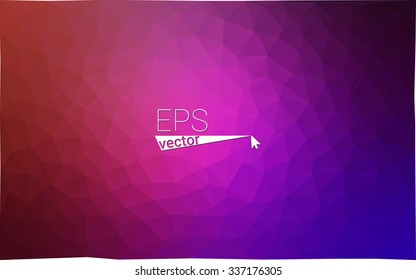 Multicolor dark pink, red, orange geometric rumpled triangular low poly origami style gradient illustration graphic background. Vector polygonal design for your business.