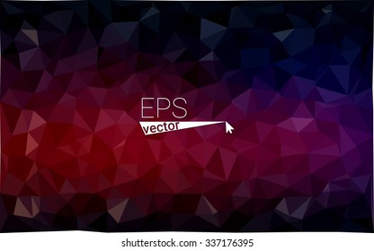 Multicolor dark pink, red, orange geometric rumpled triangular low poly origami style gradient illustration graphic background. Vector polygonal design for your business.