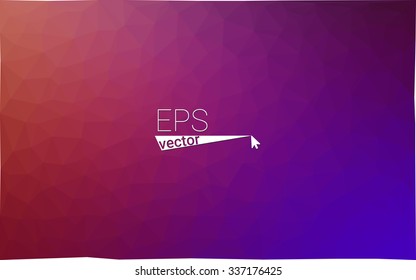 Multicolor dark pink, red, orange geometric rumpled triangular low poly origami style gradient illustration graphic background. Vector polygonal design for your business.