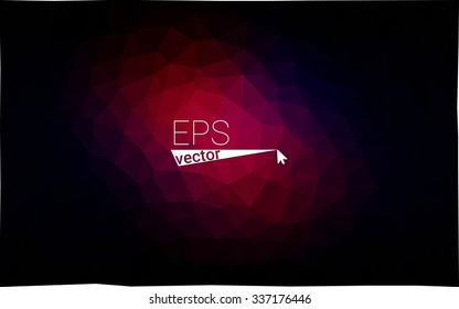 Multicolor dark pink, red, orange geometric rumpled triangular low poly origami style gradient illustration graphic background. Vector polygonal design for your business.