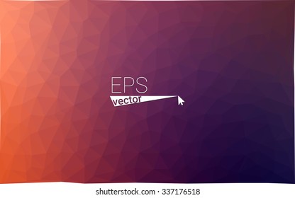 Multicolor dark pink, red, orange geometric rumpled triangular low poly origami style gradient illustration graphic background. Vector polygonal design for your business.