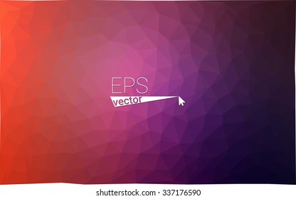 Multicolor dark pink, red, orange geometric rumpled triangular low poly origami style gradient illustration graphic background. Vector polygonal design for your business.