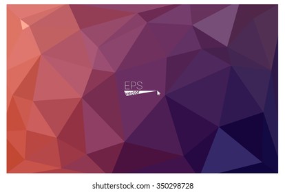 Multicolor dark pink, red, orange geometric rumpled triangular low poly origami style gradient illustration graphic background. Vector polygonal design for your business.