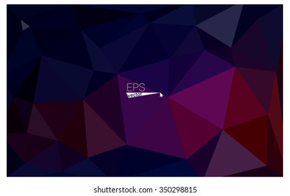 Multicolor dark pink, red, orange geometric rumpled triangular low poly origami style gradient illustration graphic background. Vector polygonal design for your business.