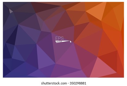 Multicolor dark pink, red, orange geometric rumpled triangular low poly origami style gradient illustration graphic background. Vector polygonal design for your business.