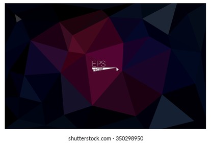 Multicolor dark pink, red, orange geometric rumpled triangular low poly origami style gradient illustration graphic background. Vector polygonal design for your business.