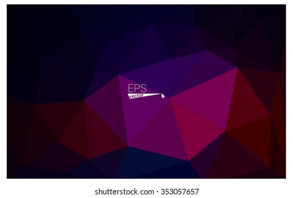Multicolor dark pink, red, orange geometric rumpled triangular low poly origami style gradient illustration graphic background. Vector polygonal design for your business.